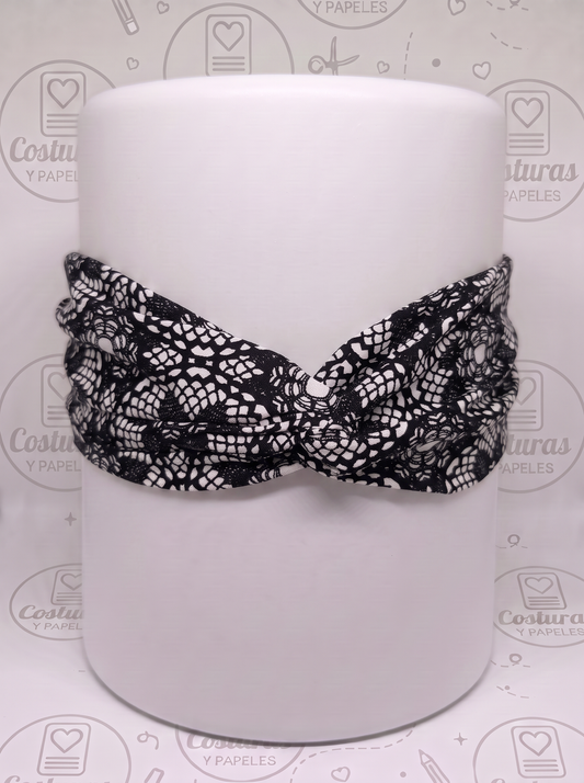 Bandana de Tela para el Cabello Noir Lace