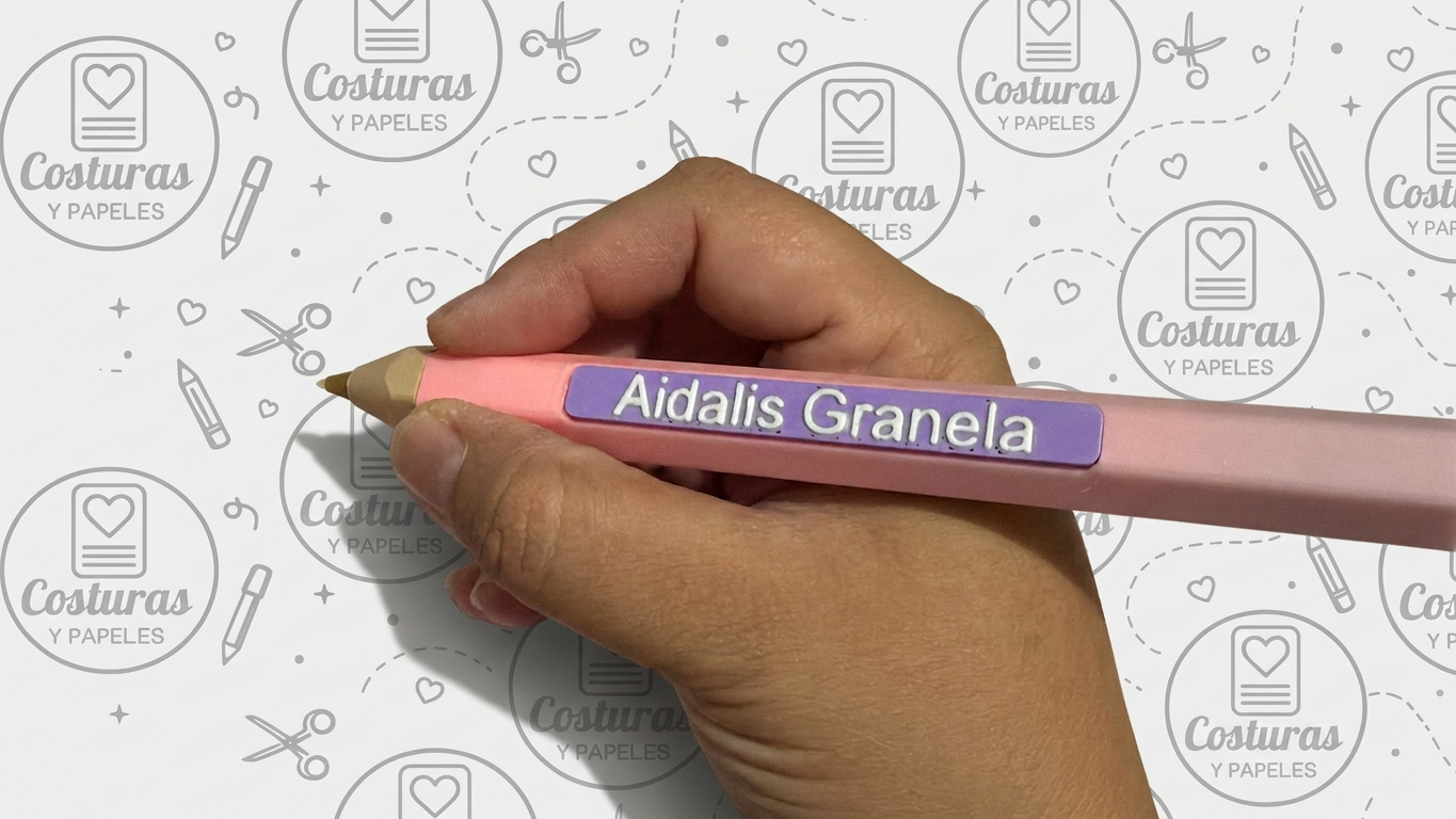 Bolígrafo Lápiz Gigante Reutilizable PERSONALIZABLE CON NOMBRE